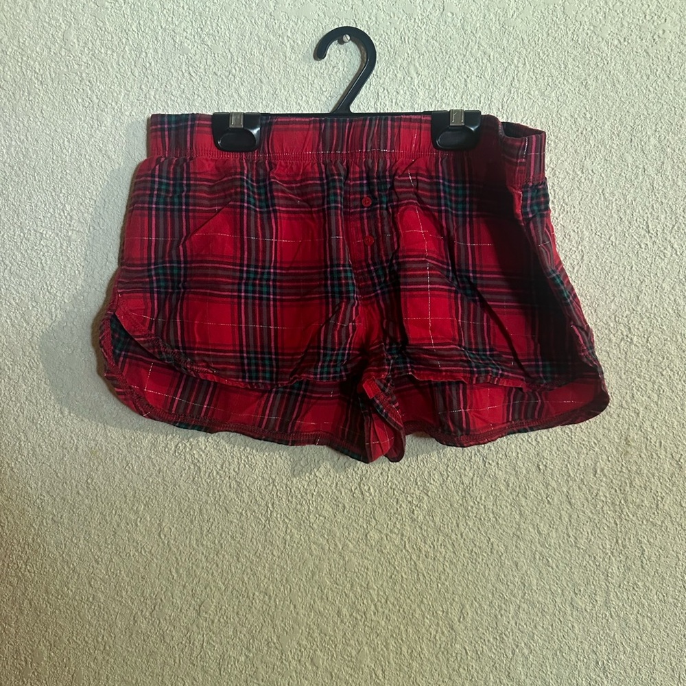 Xhilaration Red Plaid Pajama Shorts